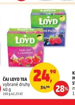 ČAJ LOYD TEA vybrané druhy 40 g
