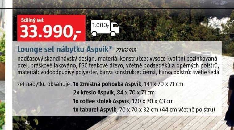 Lounge set nábytku Aspvik - BAUHAUS akcniletaky.com