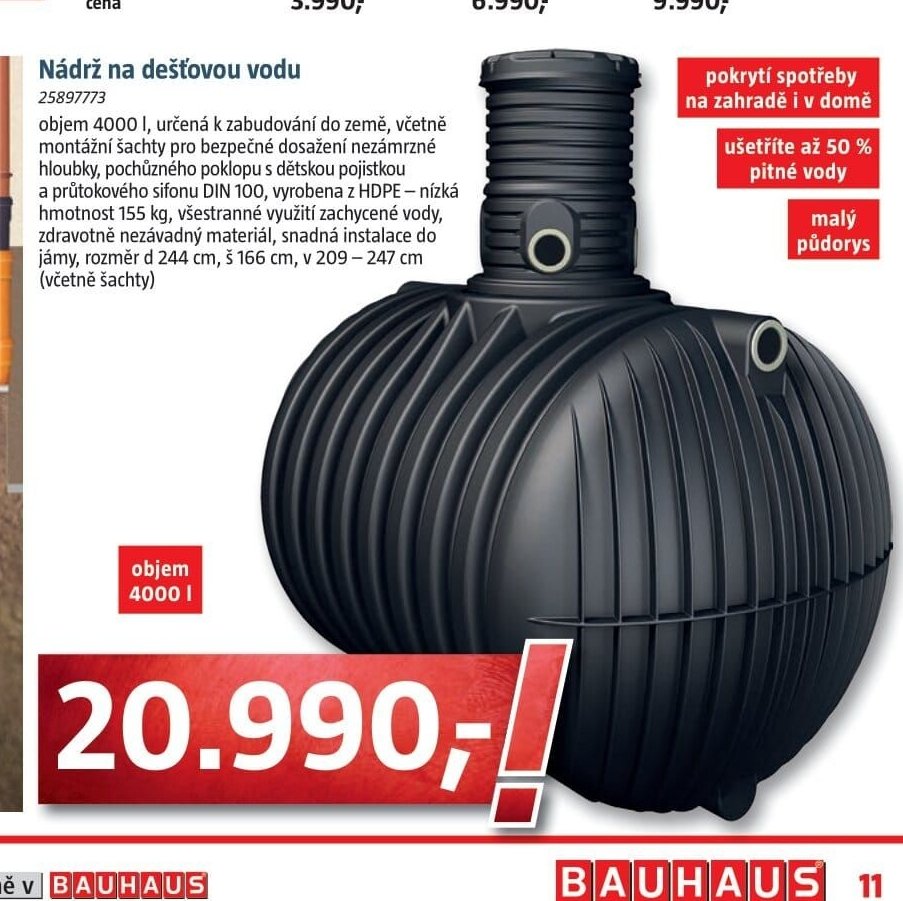 Nádrž na dešťovou vodu - BAUHAUS akcniletaky.com
