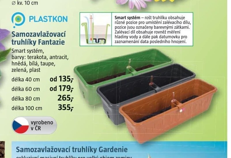Samozavlažovací truhlíky Fantazie
