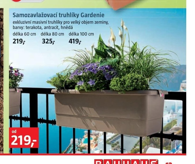 Samozavlažovací truhlíky Gardenie