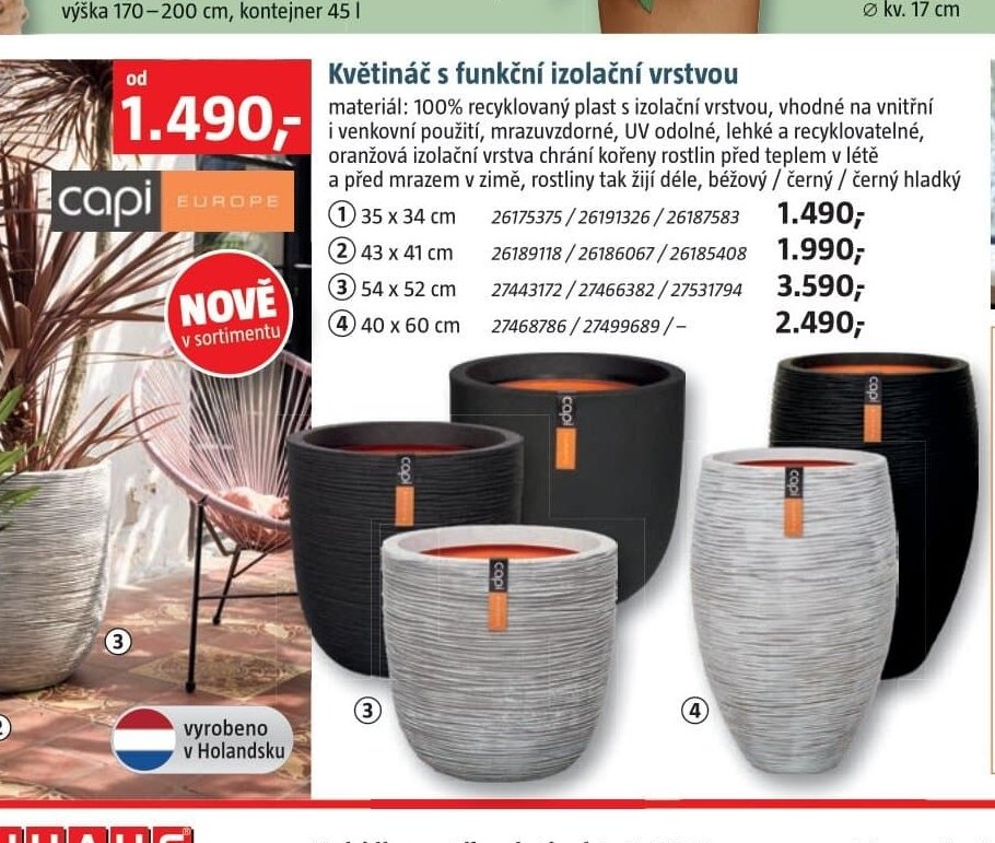 Květináč s funkční izolační vrstvou
