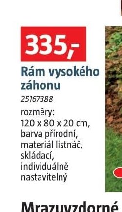 Rám vysokého záhonu