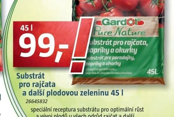 Substrát pro rajčata a další plodovou zeleninu 45 l