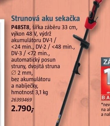 Strunová aku sekačka