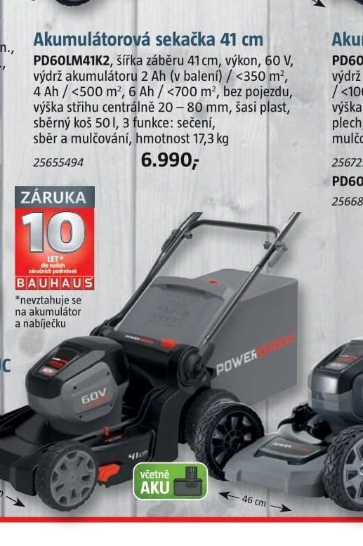 Akumulátorová sekačka 41 cm