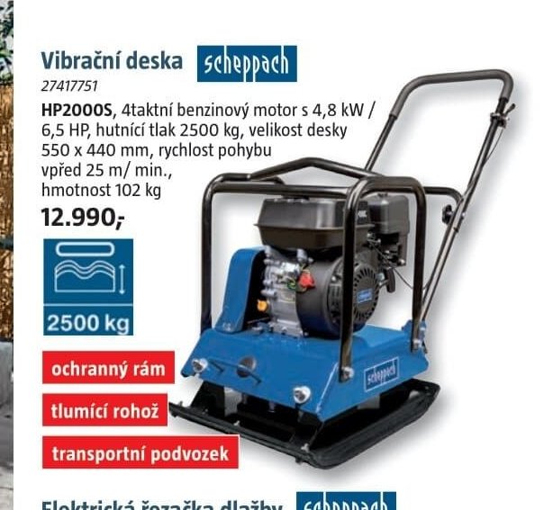 Vibrační deska Scheppach