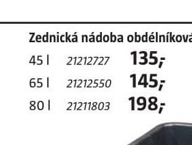 Zednická nádoba obdélníková
