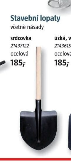 Stavební lopata srdcovka