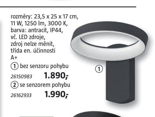 Venkovní nástěnná svítidla 26150983 - BAUHAUS akcniletaky.com