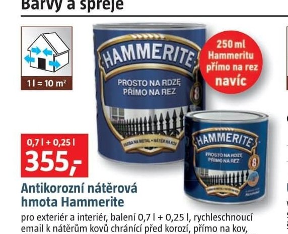 Antikorozní něterová hmota Hammerite - BAUHAUS akcniletaky.com