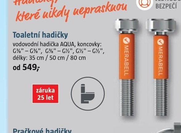 Toaletní hadičky MERABELL - BAUHAUS akcniletaky.com