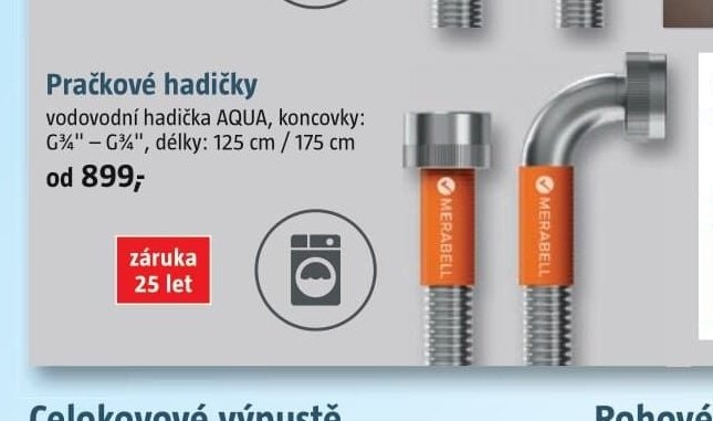 Pračkové hadičky MERABELL - BAUHAUS akcniletaky.com