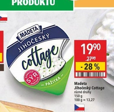 Madeta Jihočeský Cottage různé druhy 150 g