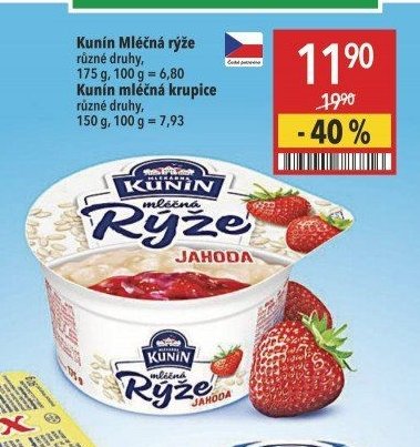 Kunín Mléčná rýže / Mléčná krupice