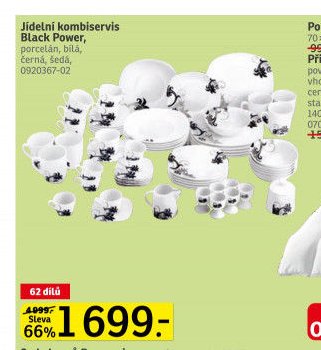 Jídelní kombiservis Black Power - ASKO akcniletaky.com