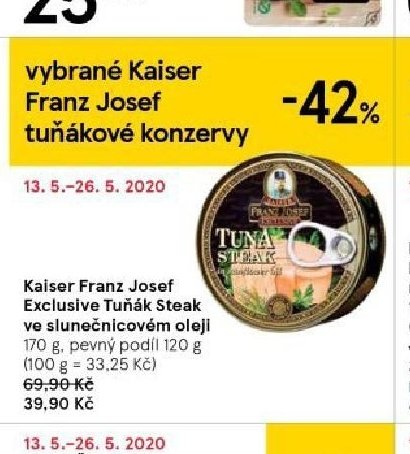 Kaiser Franz Josef tuňákové konzervy