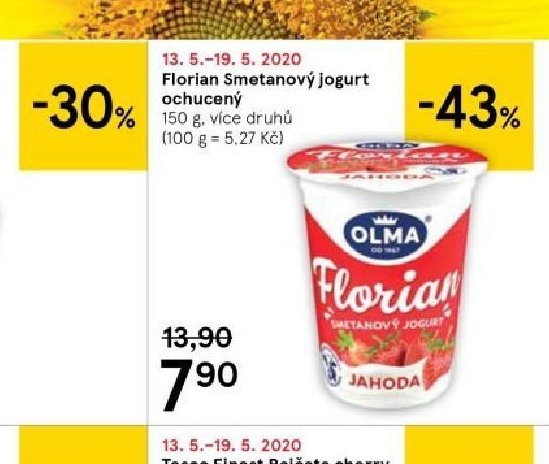 Florian Smetanový jogurt ochucený