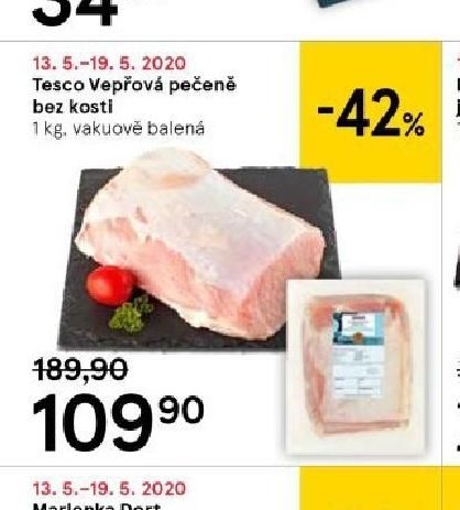 Tesco Vepřová pečeně bez kosti
