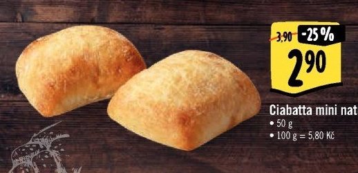 Ciabatta mini natural
