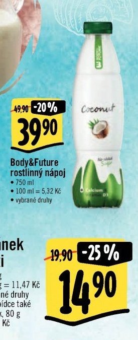 Body&Future rostlinný nápoj 750 ml
