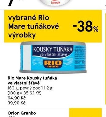 vybrané Rio Mare tuňákové výrobky