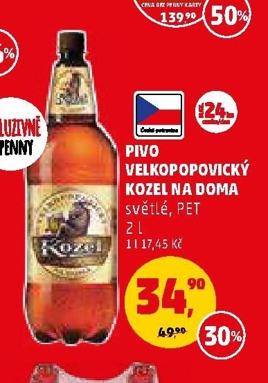 Pivo Velkopopovický Kozel