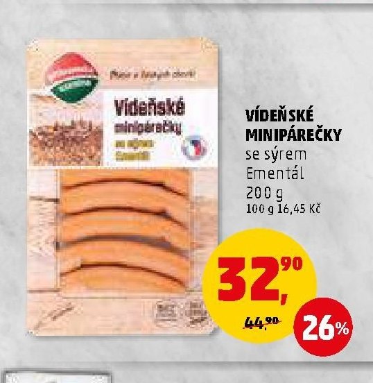 VÍDEŇSKÉ MINIPÁREČKY se sýrem Ementál