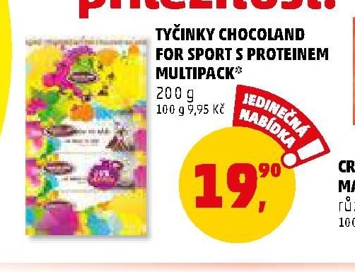 Tyčinky Chocoland for sport s proteinem multipack