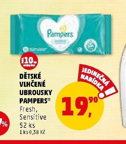 Dětské vlhčené ubrousky Pampers