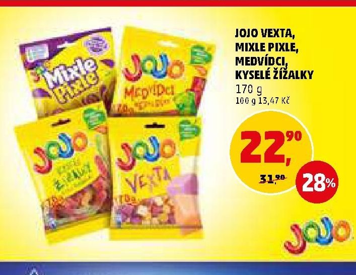 Jojo Vexta, Mixle Pixle, Medvídci, Kyselé žížalky