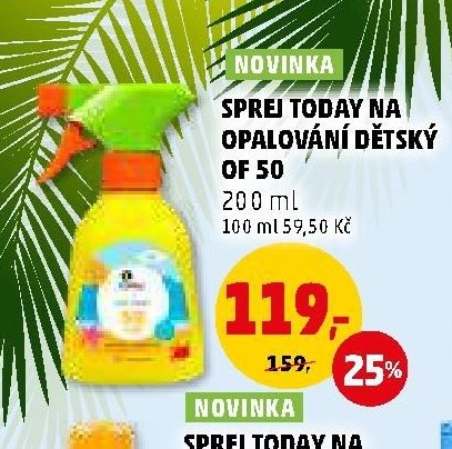 Sprej Today na opalování dětský OF 50 200 ml