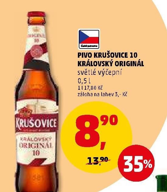 PIVO KRUŠOVICE 10 KRÁLOVSKÝ ORIGINÁL