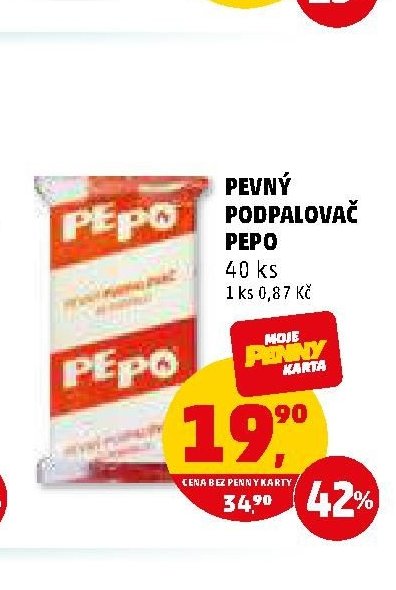 Pevný podpalovač Pepo