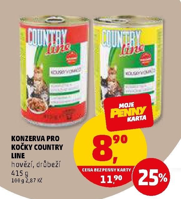 KONZERVA PRO KOČKY COUNTRY LINE