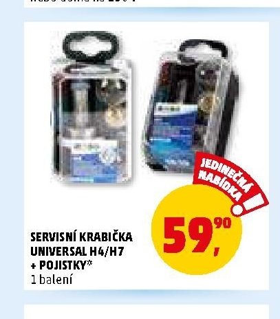 SERVISNÍ KRABIČKA UNIVERSAL H4/H7 + POJISTKY*