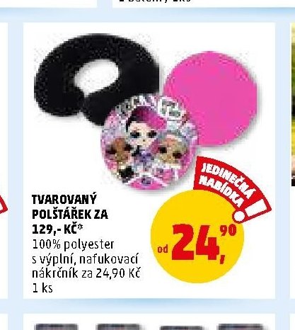 TVAROVANÝ POLŠTÁŘEK ZA 129,- KČ*