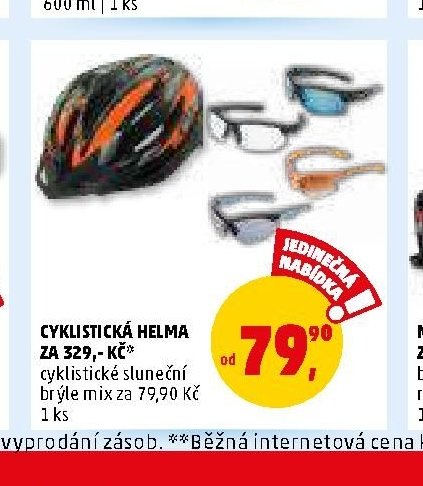 CYKLISTICKÁ HELMA ZA 329,- KČ*
