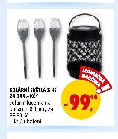SOLÁRNÍ SVĚTLA 3 KS