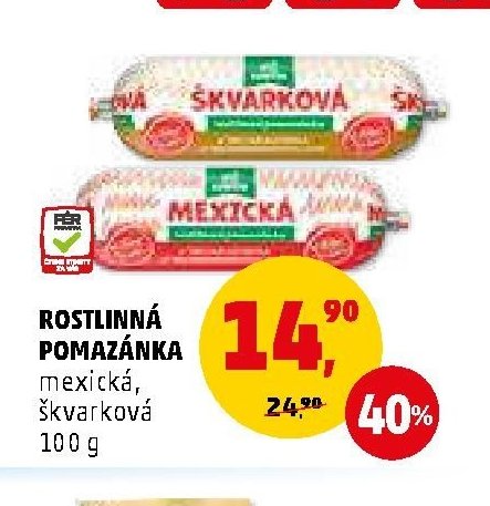 ROSTLINNÁ POMAZÁNKA mexická, škvarková 100 g