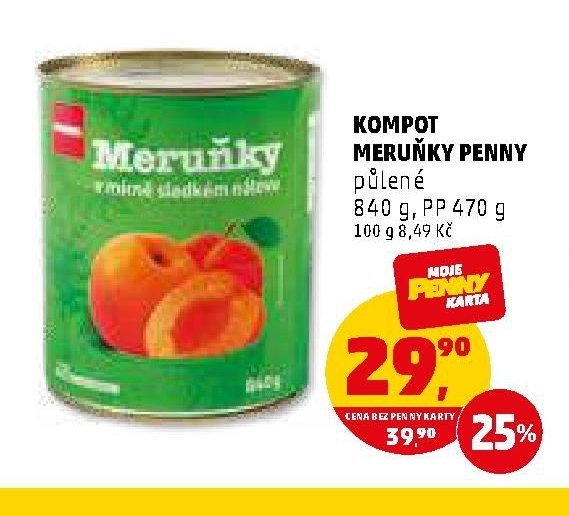 KOMPOT MERUŇKY PENNY 840 g