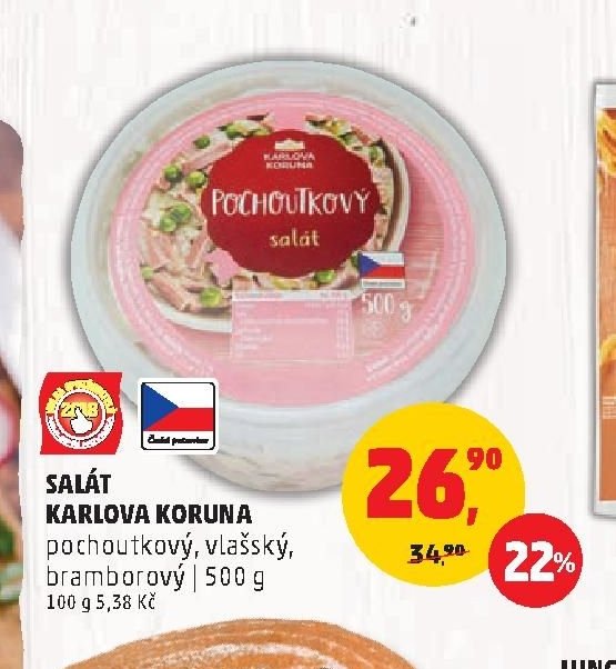 Salát Karlova Koruna pochoutkový, vlašský, bramborový