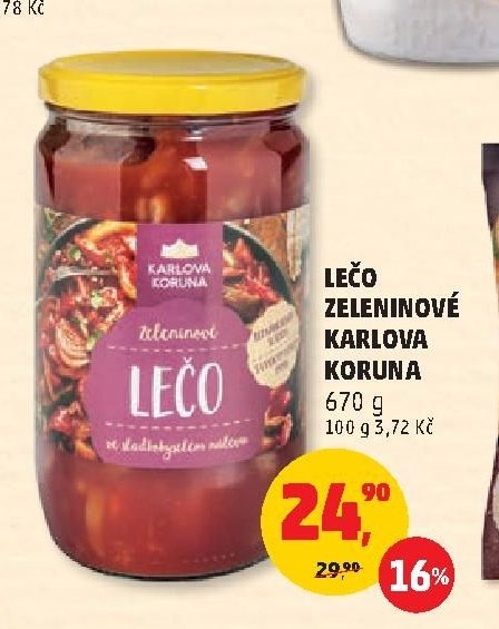 LEČO ZELENINOVÉ KARLOVA KORUNA 670 g