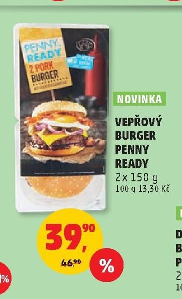 VEPŘOVÝ BURGER PENNY READY