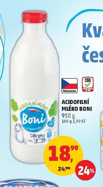 Acidofilní mléko Boni