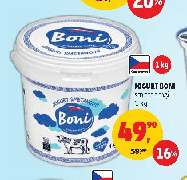 Jogurt Boni smetanový