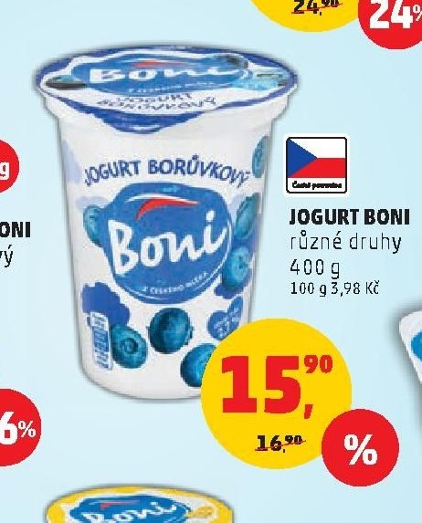 Jogurt Boni různé druhy