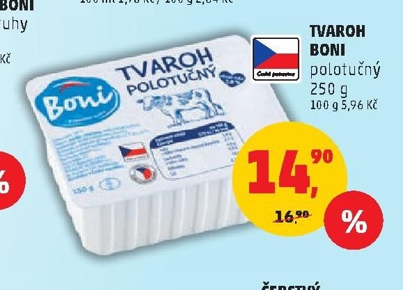 Tvaroh Boni polotučný