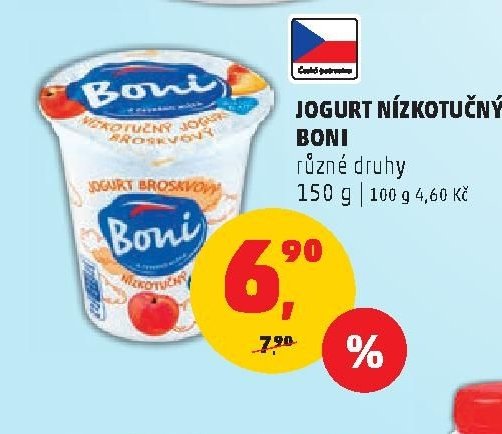 Jogurt nízkotučný Boni různé druhy