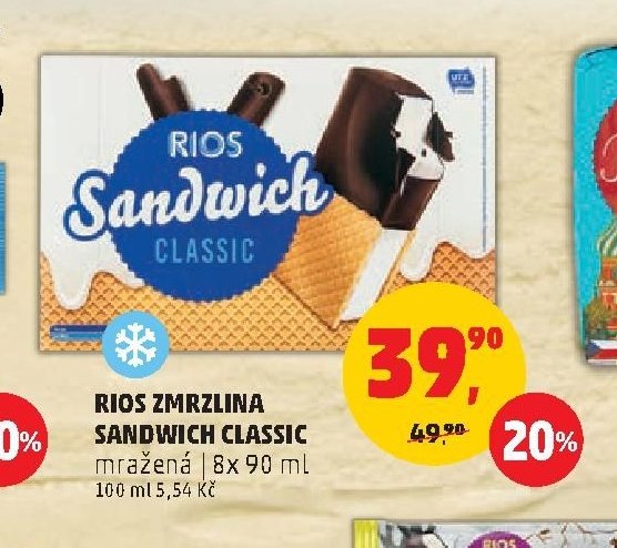 Rios zmrzlina Sandwich Classic